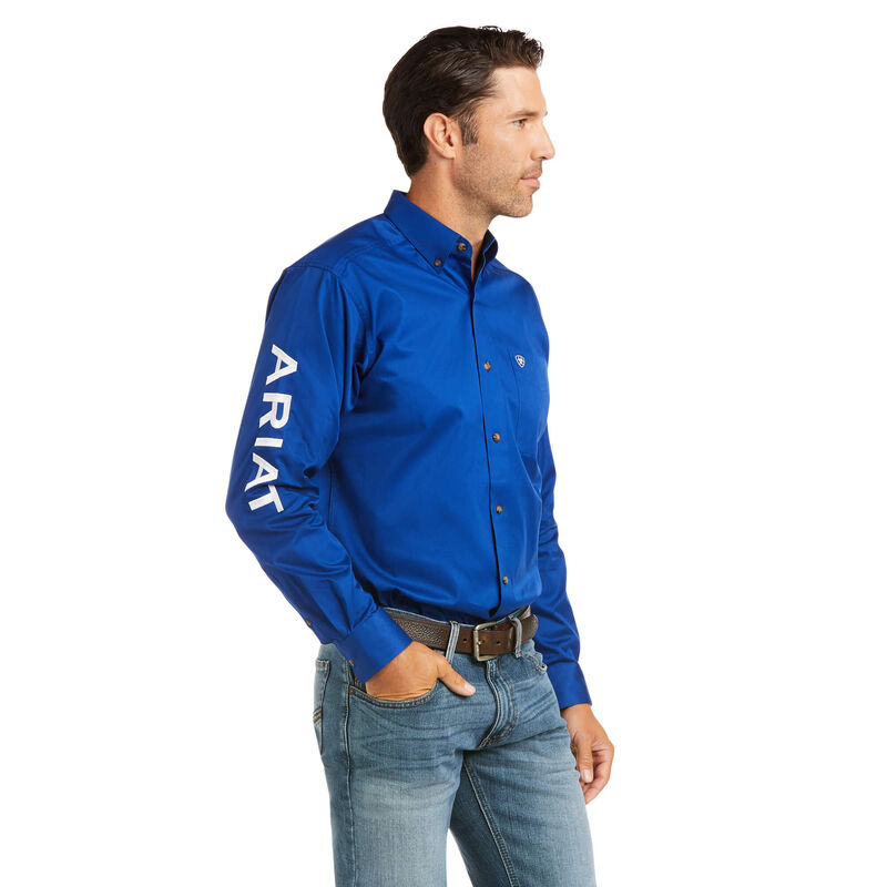 Ariat Hemden Herren - Team Logo Twill Fitted Blau ( QUFLT-7836 )